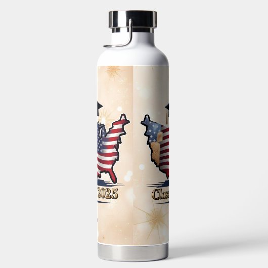 "Afstuderen dromen bereikt" Waterfles (Rechts)