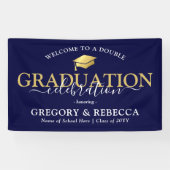 Afstuderen dubbele feestdag spandoek (Horizontaal)