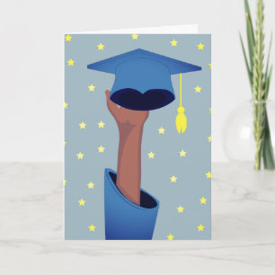 Afstuderen een Afstuderen Pet met sterblauw Kaart