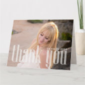 Afstuderen Eenvoudig bedankt minimalistische drie Kaart (Voorkant)