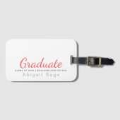 Afstuderen Eenvoudig modern, minimalistisch Afstud Bagagelabel (Voorkant (horizontaal))