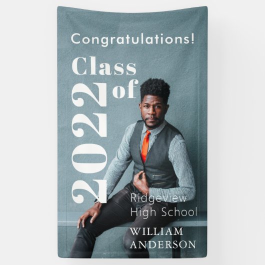 Afstuderen Eenvoudige foto's Spandoek (Verticaal)