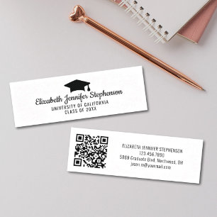 Afstuderen eenvoudige QR-codenaam kaart Contactkaartje