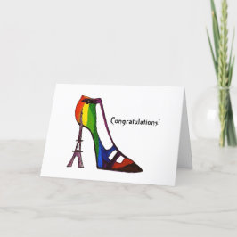 Afstuderen Eiffel Tower Shoe Kaart