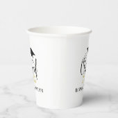 Afstuderen Elegant Classic Mortarboard Script Papieren Bekers (Rechts)