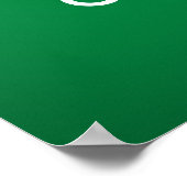 Afstuderen Elegant Groen & Wit Afstuderen Poster (Hoek)