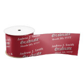 Afstuderen Elegant Kardinaal Rood Aangepaste Naam  Lint (Spoel)