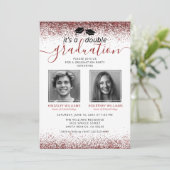 Afstuderen Elegant Marsala Red Joint Kaart (Staand voorkant)