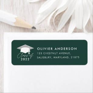 Afstuderen elegant moderne groene klasse etiket
