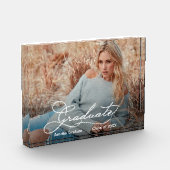 Afstuderen Elegant Script Afstuderen Gift Fotoblokken (Links)