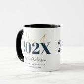 afstuderen elegant script moderne mok (Voorkant links)