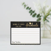 Afstuderen Elegant Words of Advice Advieskaart (Staand voorkant)