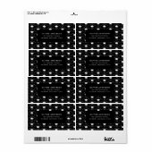 Afstuderen elegante moderne zwarte witte klasse va etiket (Full Sheet)