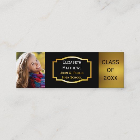 Afstuderen Emblem Class Foto's Intro Card Contactkaartje (Voorkant)