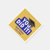 Afstuderen en Pet in Confetti Servet (Hoek)