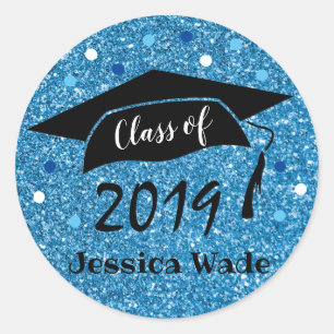 Afstuderen Envelop Sticker Seals Fun Faux Glitter