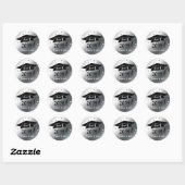 Afstuderen Envelope Sticker Seals Fun Faux Silver (Vel)