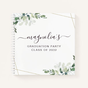 Afstuderen Eucalyptus Gold Foil Budget Guest Book Notitieboek
