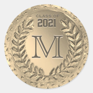 Afstuderen Faux Gold Foil Ronde Sticker