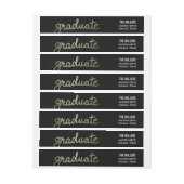 Afstuderen Faux Silver Foil Handgeschreven Script  (Vel)