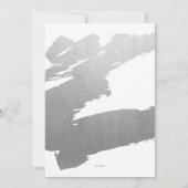 Afstuderen Faux Silver Moderne Persoonlijk Aankondiging (Achterkant)