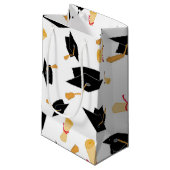 Afstuderen Favor Gift Bag Klein Cadeauzakje (Voorkant Gekanteld)