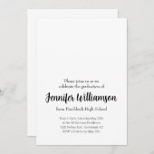 afstuderen feestuitnodiging One Side A Kaart (Voorkant / Achterkant)
