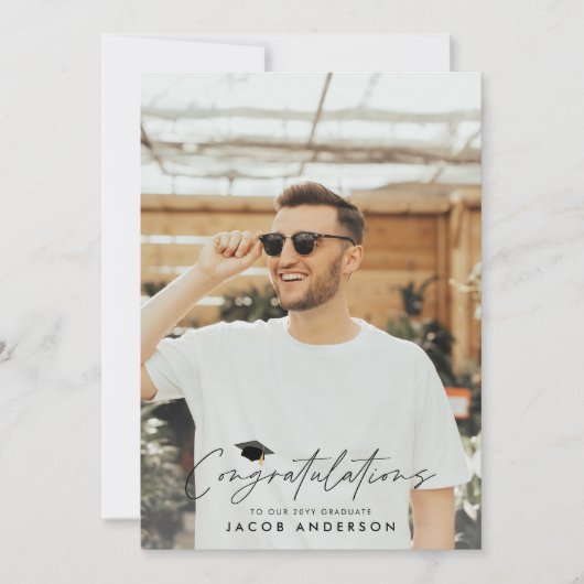 Afstuderen feliciteert eenvoudige moderne foto kaart (Voorkant)