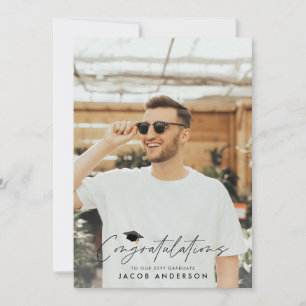 Afstuderen feliciteert eenvoudige moderne foto kaart