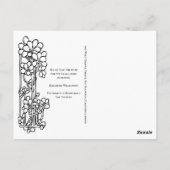 Afstuderen Floral slaat de datum op Briefkaart (Achterkant)