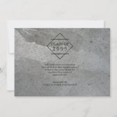 Afstuderen Formele gegraveerde Stone Foto Hartelij Bedankkaart (Achterkant)