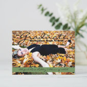 Afstuderen foto | 3x5 Groene streep Kaart (Staand voorkant)