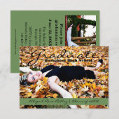 Afstuderen foto | 3x5 Groene streep Kaart (Voorkant / Achterkant)