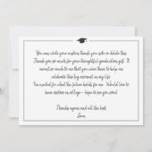 Afstuderen Foto Aangepast Bedankt Opmerking Achter (Achterkant)