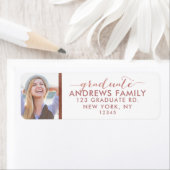 Afstuderen Foto Aangepast Roos Goud Etiket (Insitu)