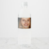 Afstuderen Foto Aangepast Waterfles Etiket (Voorkant)