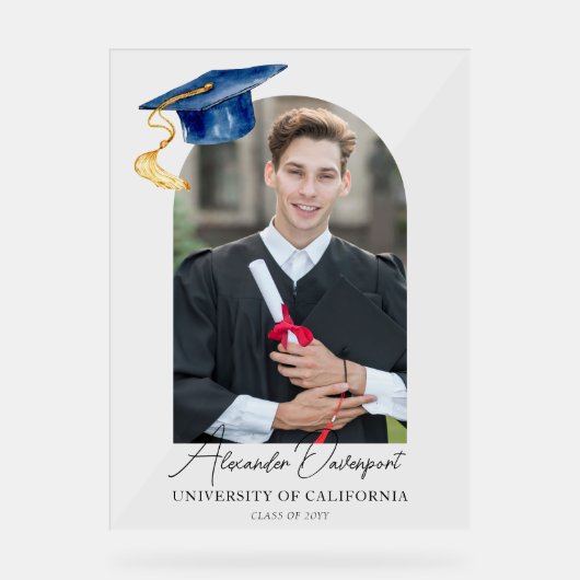 Afstuderen foto aangepaste acryl teken acryl bord (Voorkant)