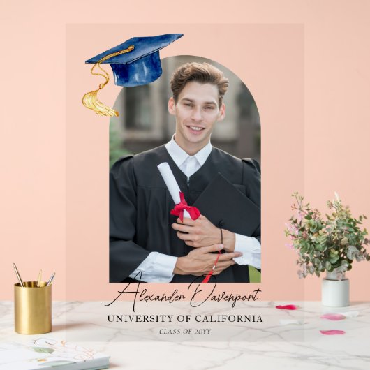 Afstuderen foto aangepaste acryl teken acryl bord (Huwelijk)