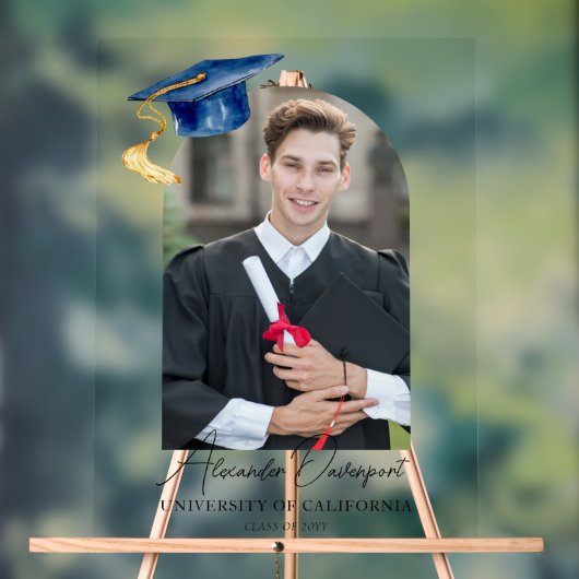 Afstuderen foto aangepaste acryl teken bord (Neutraal)