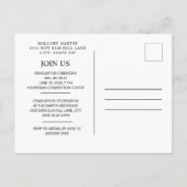 Afstuderen Foto Aankondiging Uitnodiging blauw (Achterkant)