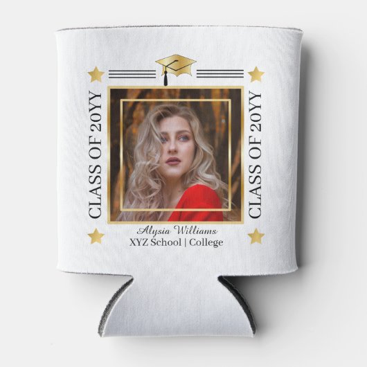 Afstuderen Foto Afstudeerder Pet School | jaar van Blikjeskoeler (Voorkant)