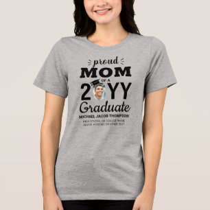 Afstuderen Foto Afstuderen Class Jaar Trotse Mama Tri-Blend Shirt