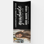 Afstuderen Foto - Afstuderen Party - Zwart Spandoek (Verticaal)