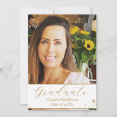 Afstuderen foto avond sterren feest kaart (Voorkant)