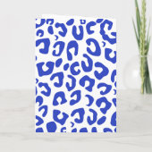 Afstuderen Foto blauw Leopard Print Kaart (Achterkant)