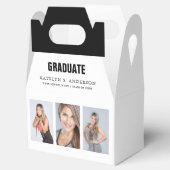 Afstuderen Foto Collage Black en White Bedankdoosjes (Geopend)
