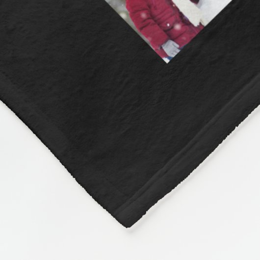 Afstuderen Foto Collage Chic Script Name Black Fleece Deken (Hoek)