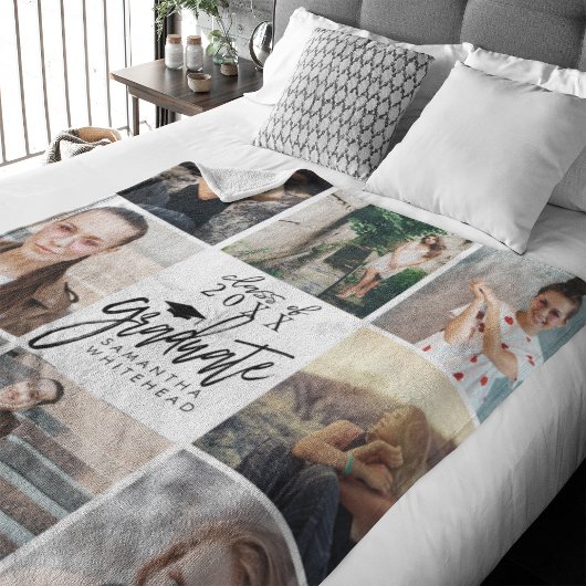 Afstuderen foto Collage Fleece Blanket