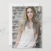 Afstuderen Foto Collage Green Name Afstuderen Aankondiging (Achterkant)