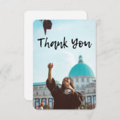 Afstuderen Foto Dank u Bedankkaart (Voorkant / Achterkant)